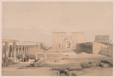Egipto y Nubia: Volumen I - No. 42, Gran aproximación al Templo de Philae, Nubia de Louis Haghe