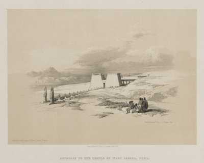 Egipto y Nubia, Volumen I: Aproximación al Templo de Wady Saboua, Nubia, 1847 de Louis Haghe