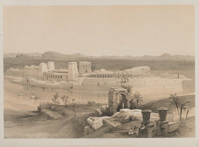 Egipto y Nubia, Volumen I: Vista general de la isla de Philae, Nubia de Louis Haghe