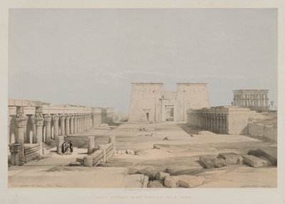 Egipto y Nubia, Volumen I: Gran Acercamiento al Templo de Philae, Nubia de Louis Haghe