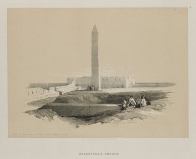 Egipto y Nubia, Volumen I: Obelisco en Alejandría, comúnmente llamado Aguja de Cleopatra de Louis Haghe
