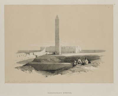 Egipto y Nubia, Volumen I: Obelisco en Alejandría, comúnmente llamado Aguja de Cleopatra, 1846 de Louis Haghe