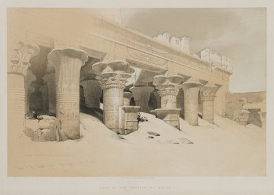Egipto y Nubia Tomo I: Pórtico del Templo de Edfou, Alto Egipto de Louis Haghe
