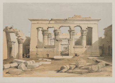 Egipto y Nubia, Volumen I: Pórtico del Templo de Kalabshe de Louis Haghe