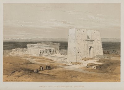 Egipto y Nubia, Volumen I: Templo en Edfou, Antigua Apollinopolis, Alto Egipto de Louis Haghe