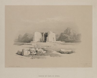 Egipto y Nubia, Volumen I: Templo en Tafa en Nubia, 1846 de Louis Haghe