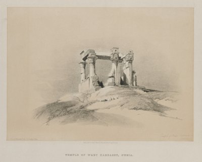 Egipto y Nubia, Volumen I: Templo de Wady Kardassy en Nubia, 1846 de Louis Haghe