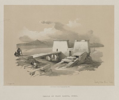 Egipto y Nubia, Volumen I: Templo de Wady Saboua, Nubia, 1846 de Louis Haghe