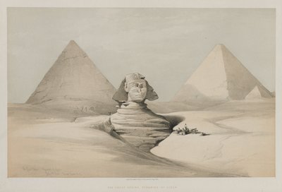 Egipto y Nubia, Volumen I: La Gran Esfinge, Pirámides de Gezeeh de Louis Haghe