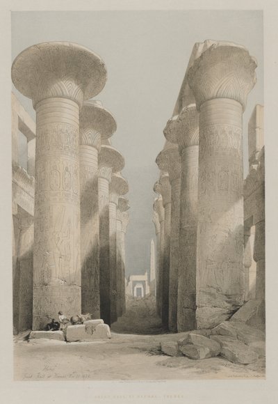 Egipto y Nubia, Volumen I: Tebas, Gran Salón en Karnac de Louis Haghe