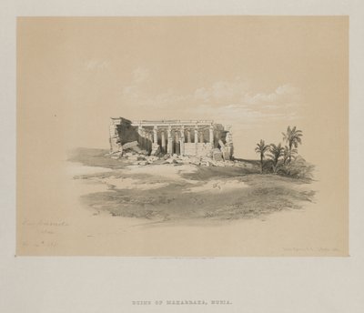 Egipto y Nubia, Volumen I: Wady Maharraka, Nubia, 1846 de Louis Haghe