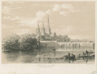 Catedral de Lichfield - Vista Suroeste de Louis Haghe
