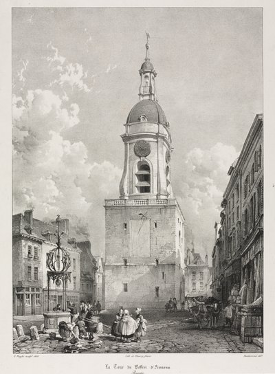 Viajes pintorescos y románticos en la antigua Francia, Picardie: La Torre del Campanario de Amiens de Louis Haghe