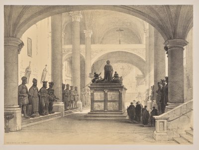 Bocetos en Bélgica y Alemania, Primera Serie, Tumba de Maximiliano I, Innsbruck de Louis Haghe