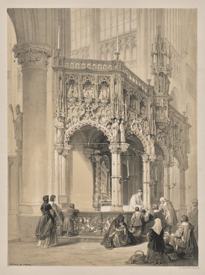 Bocetos en Bélgica y Alemania, Segunda Serie: No. 17 - Pantallas en Lierre de Louis Haghe