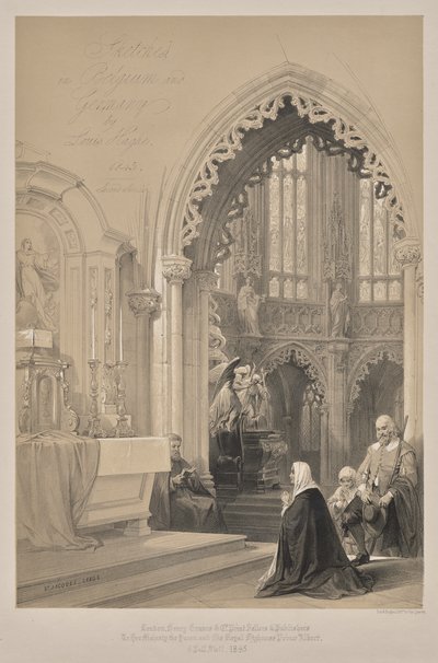 Bocetos en Bélgica y Alemania, Segunda Serie: No. 1 - Página de título - San Jacques, Lieja de Louis Haghe