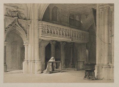 Bocetos en Bélgica y Alemania, Volumen I: Convento de Nönnberg, Salzburgo, 1840 de Louis Haghe