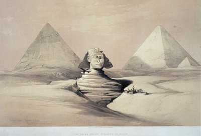 La gran Esfinge, de Gizeh. Siglo XIX (litografía) de Louis Haghe