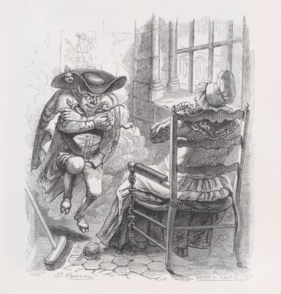 El Hombrecito Rojo de Las Obras Completas de Béranger, 1836. Creadores: Louis-Henri Brevière, Cesar-Auguste Hebert de Louis Henri Brevière, Cesar Auguste Hebert