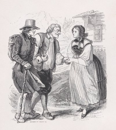 El Viajero de Las Obras Completas de Béranger, 1836. Creadores: Louis-Henri Brevière, Cesar-Auguste Hebert de Louis Henri Brevière, Cesar Auguste Hebert