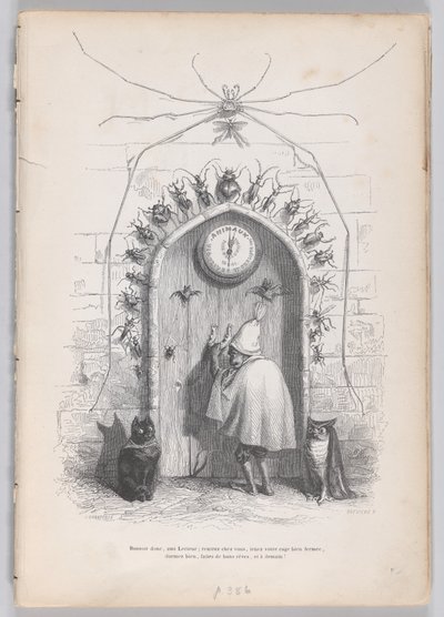 Buenas noches entonces, mi amigo Lecteur... de Escenas de la Vida Privada y Pública, ca. 1837-47 de Louis Henri Brévière