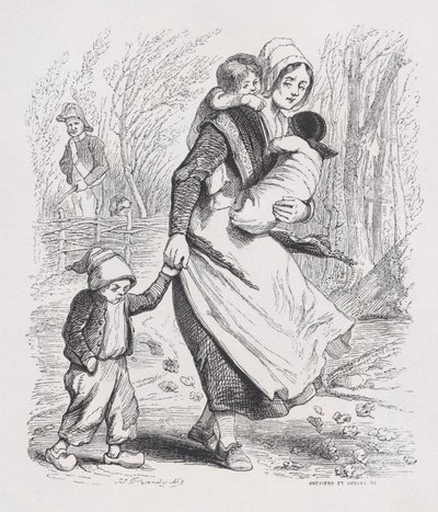 Jeanne, la pelirroja de Las Obras Completas de Béranger, 1836 de Louis Henri Brévière