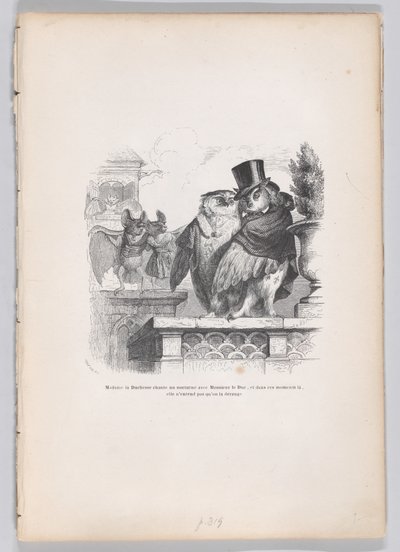 La duquesa canta un nocturno con el duque... de Escenas de la vida privada y..., ca. 1837-47 de Louis Henri Brévière