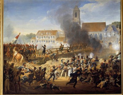 Paso del puente de Landshut el 21/04/1809, el general Mouton dirigió a los granaderos del 17º Regimiento de línea de Louis Hersent