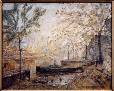Riverside. Pintura de Louis Carrand (1821-1899) de Louis Hilaire Carrand