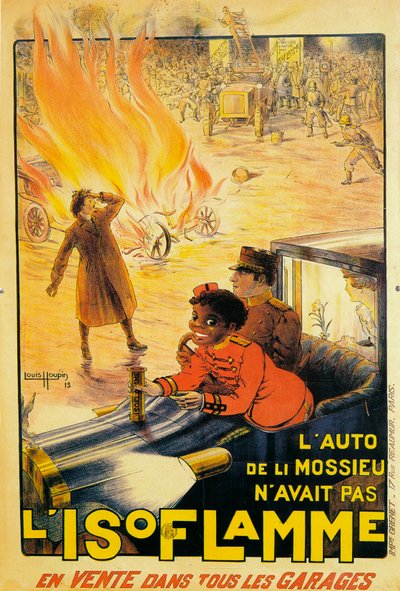 Anuncio de extintores Isoflamme, 1913 de Louis Houpin
