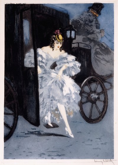 Llegada, c.1941 (aguafuerte y punta seca) de Louis Icart