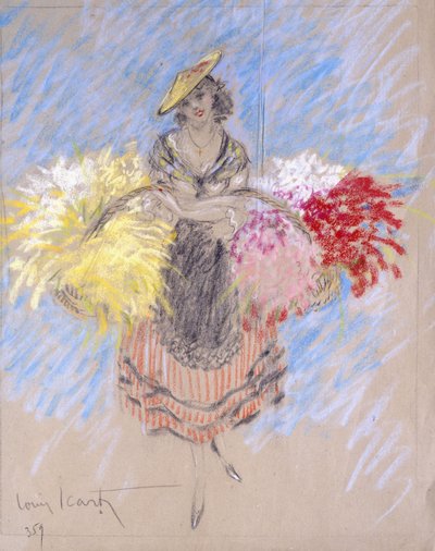 Vendedor de flores de Louis Icart