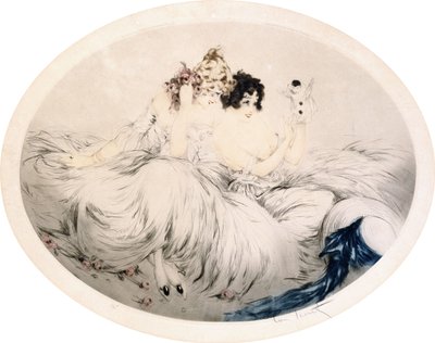 Títeres, c.1922 (aguafuerte y punta seca) de Louis Icart