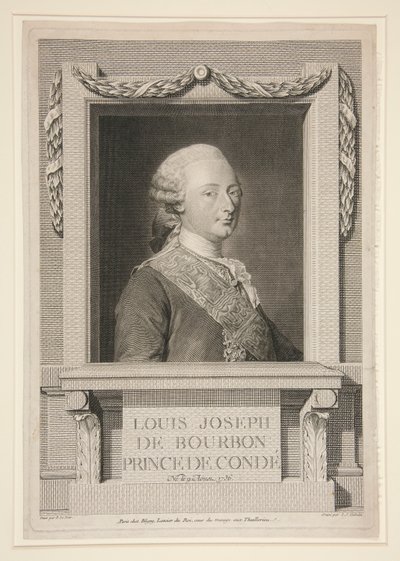 Retrato de Luis José de Borbón, Príncipe de Conde de Louis Jacques Cathelin