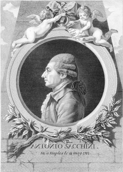 Retrato del compositor Antonio Sacchini 1730-1786, 1781 de Louis Jacques Cathelin