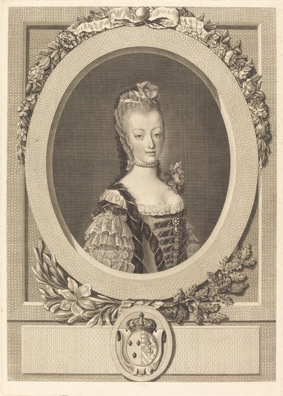 María Antonieta de Francia de Louis Jacques Cathelin after Jean Martial Fredou