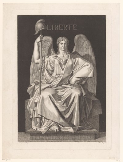 Representación alegórica de la Libertad Liberté (título sobre objeto) de Louis Jean Allais