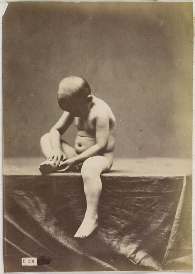 Estudio de un niño sentado desnudo de Louis Jean Baptiste Igout (attributed to)