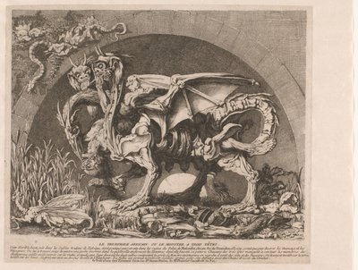 Quimera
Chimaera
La Chimère de Monsieur Deprez (título original)
Le tricephale africain ou le monstre à trois têtes (título en el objeto) de Louis Jean Desprez