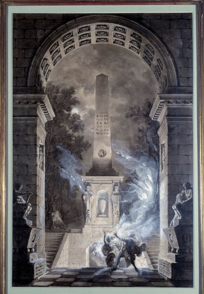 Escenografía: proyecto de decorado realizado por Jean Louis Desprez para la obra 