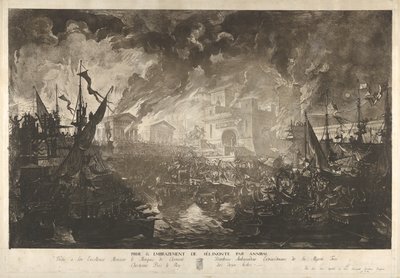 La captura de Selinus por Aníbal, s.f. de Louis Jean Desprez