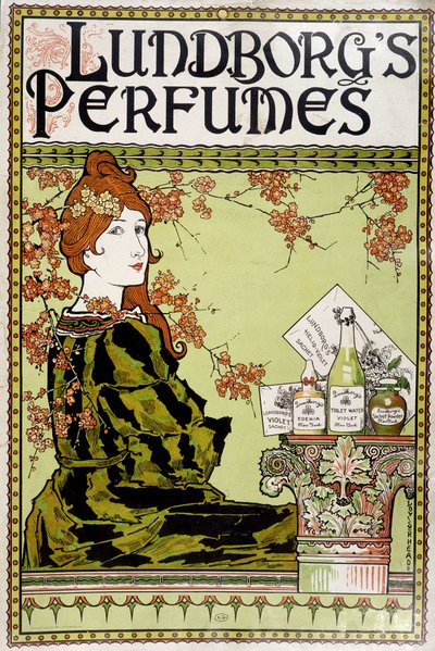 Anuncio de la fragancia “Lundborg” de Louis John Rhead