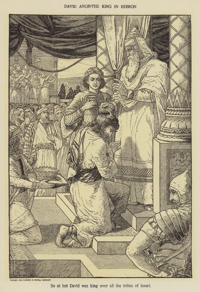 David ungido rey en Hebrón de Louis John Rhead