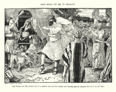 David lleva el Arca a Jerusalén (litografía) de Louis John Rhead