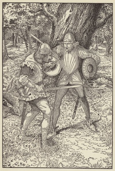 Dios te bendiga, buen hombre, dijo Robin, Me gustaría saber tu nombre de Louis John Rhead
