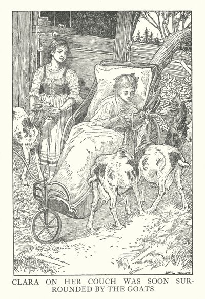 Ilustración para Heidi de Johanna Spyri (litografía) de Louis John Rhead