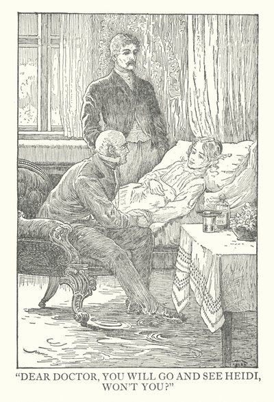 Ilustración para Heidi de Johanna Spyri (litografía) de Louis John Rhead