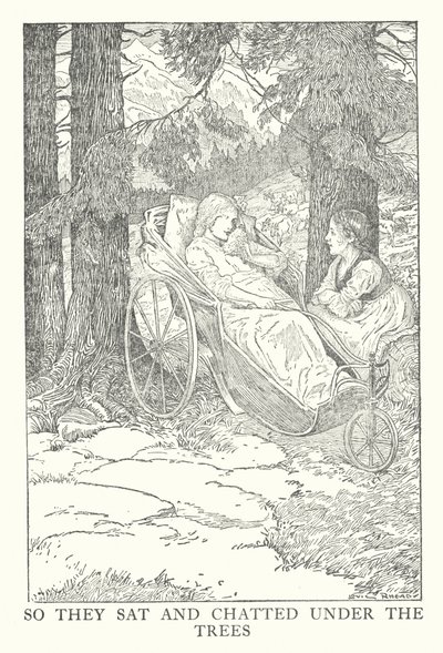 Ilustración para Heidi de Johanna Spyri (litografía) de Louis John Rhead