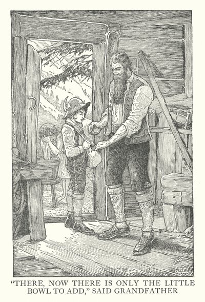 Ilustración para Heidi de Johanna Spyri (litografía) de Louis John Rhead