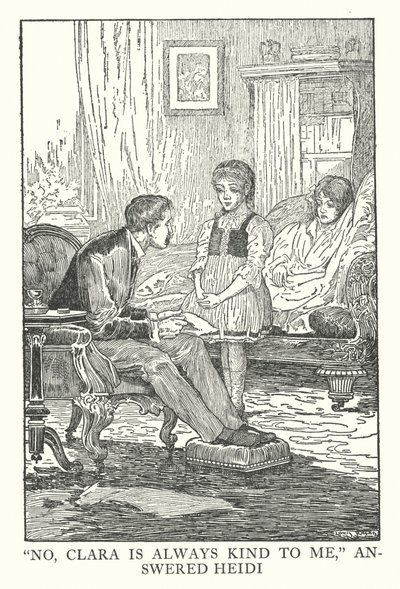 Ilustración para Heidi de Johanna Spyri (litografía) de Louis John Rhead